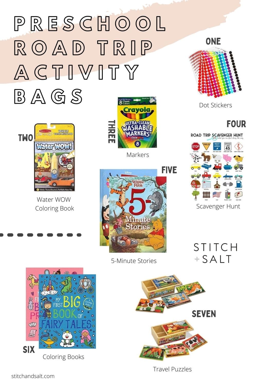 Preschool Road Trip Activity Bags