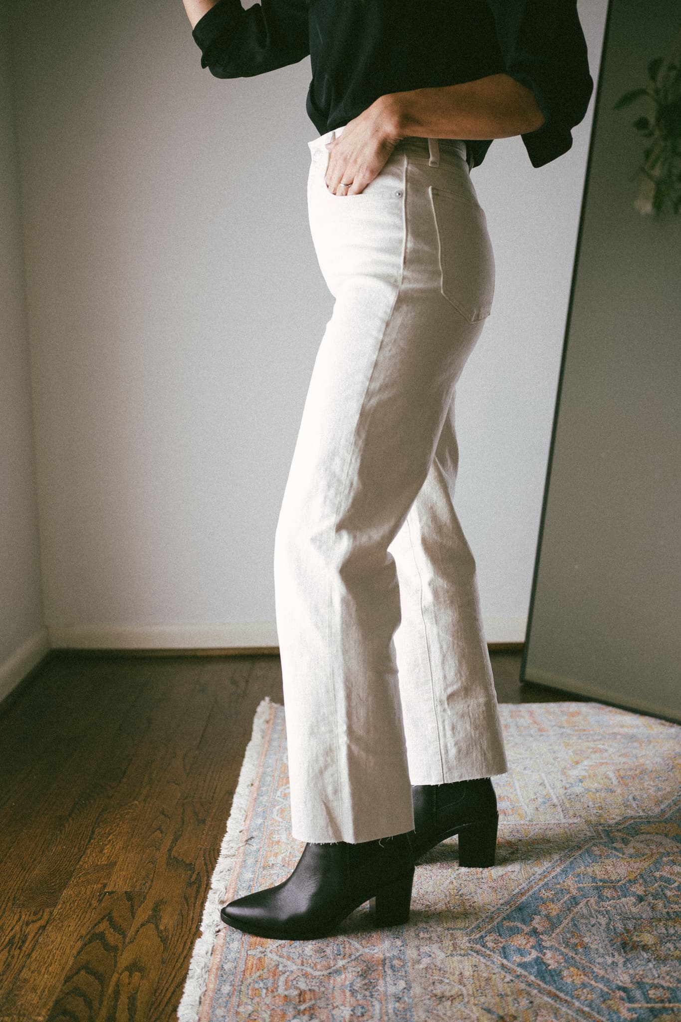 Four Ways To Style Off-White Denim For Fall