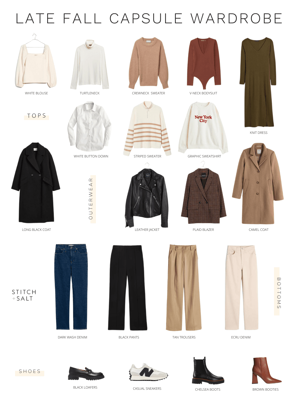 20 Piece Late Fall Capsule Wardrobe