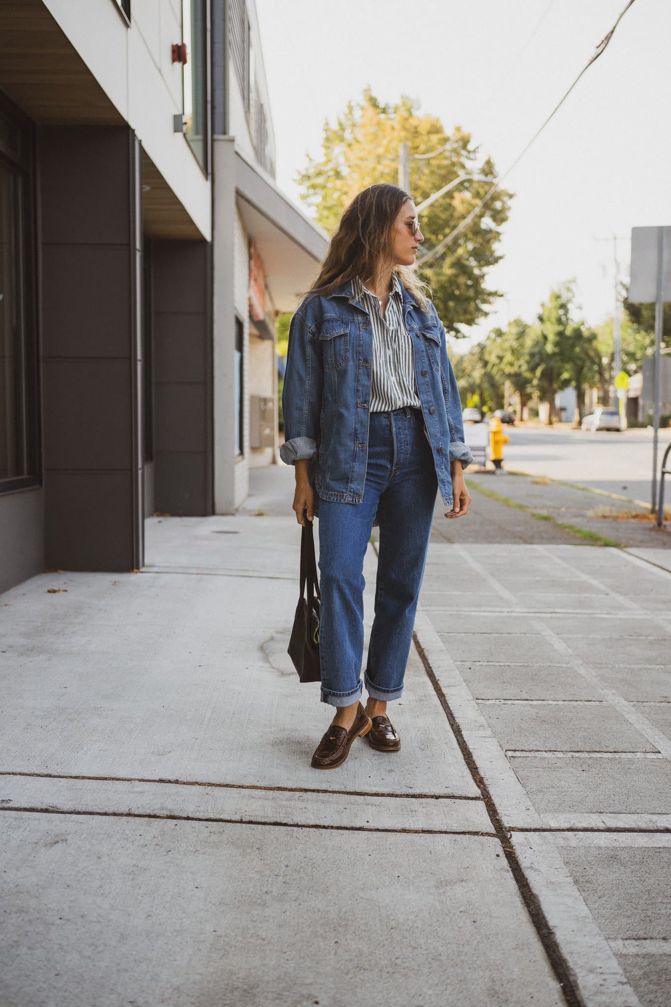 Fall Outfit Idea: Denim And Loafers