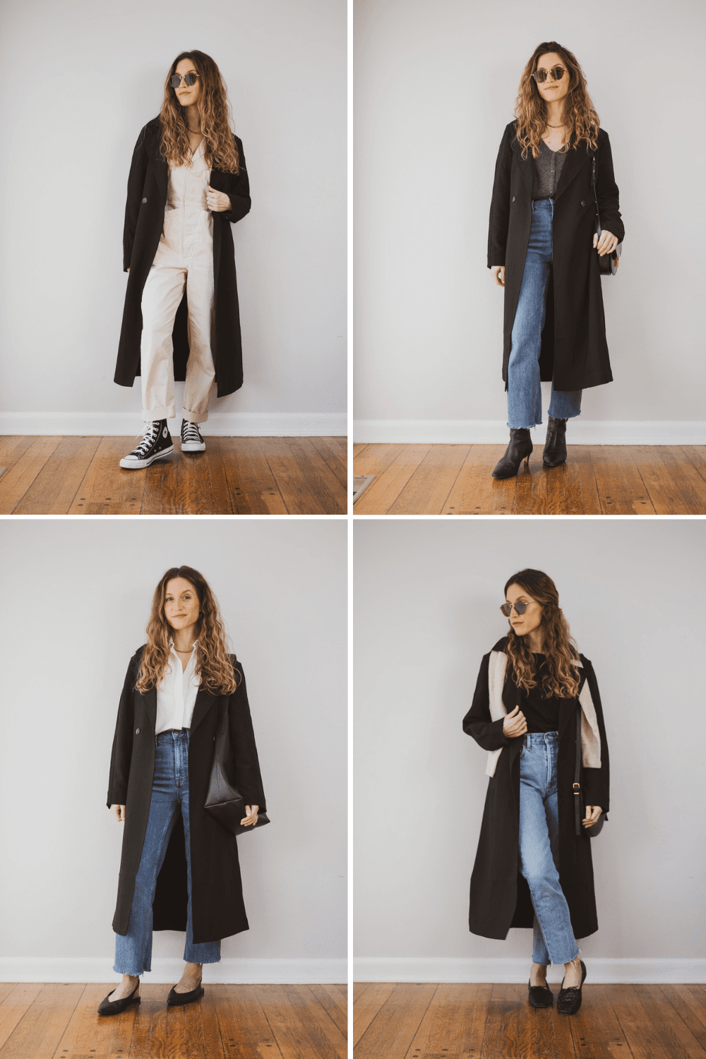 Eights Outfits With A Black Trench Coat