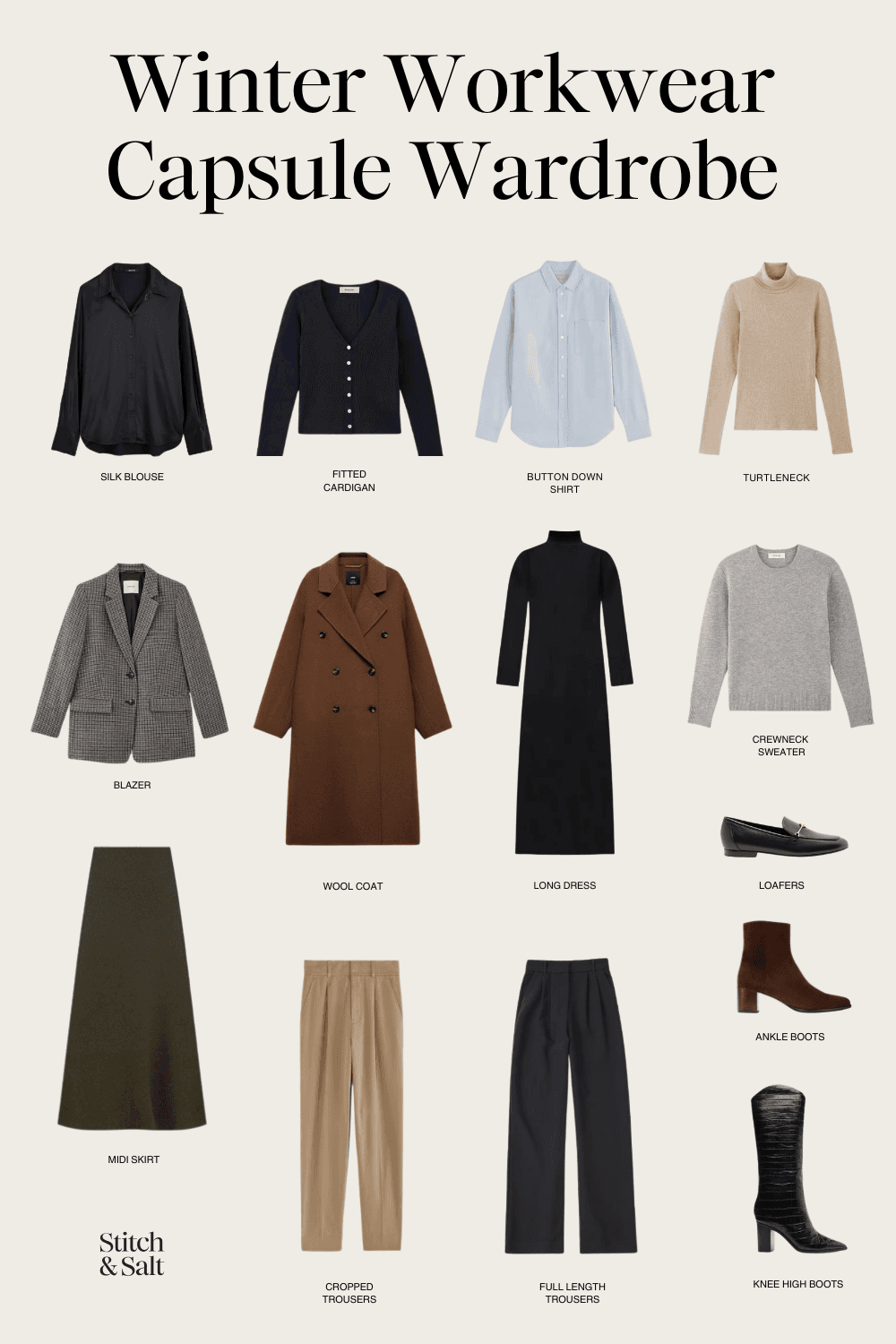 Classic Winter Workwear Capsule Wardrobe