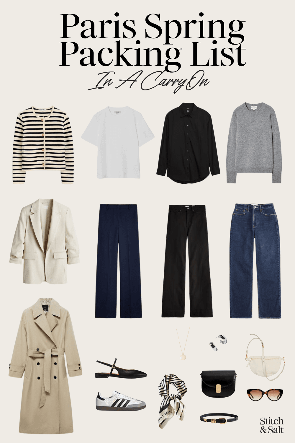 Paris Spring Packing List