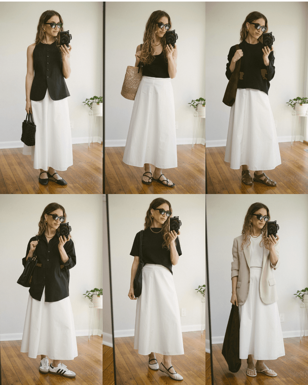 How To Style A White Poplin Skirt