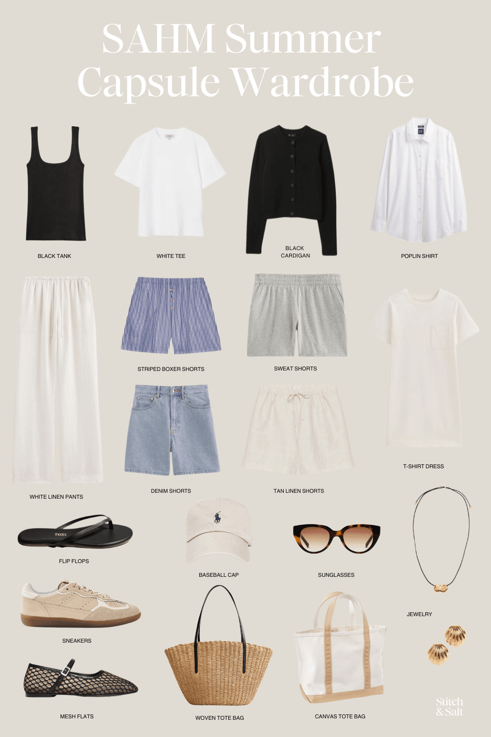 Stay-At-Home Mom Summer Capsule Wardrobe