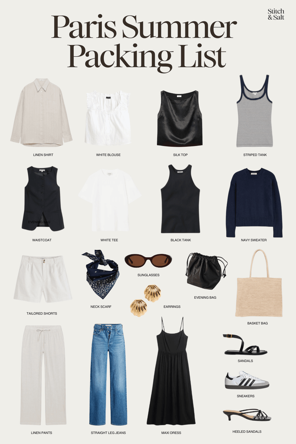 Paris Summer Packing List