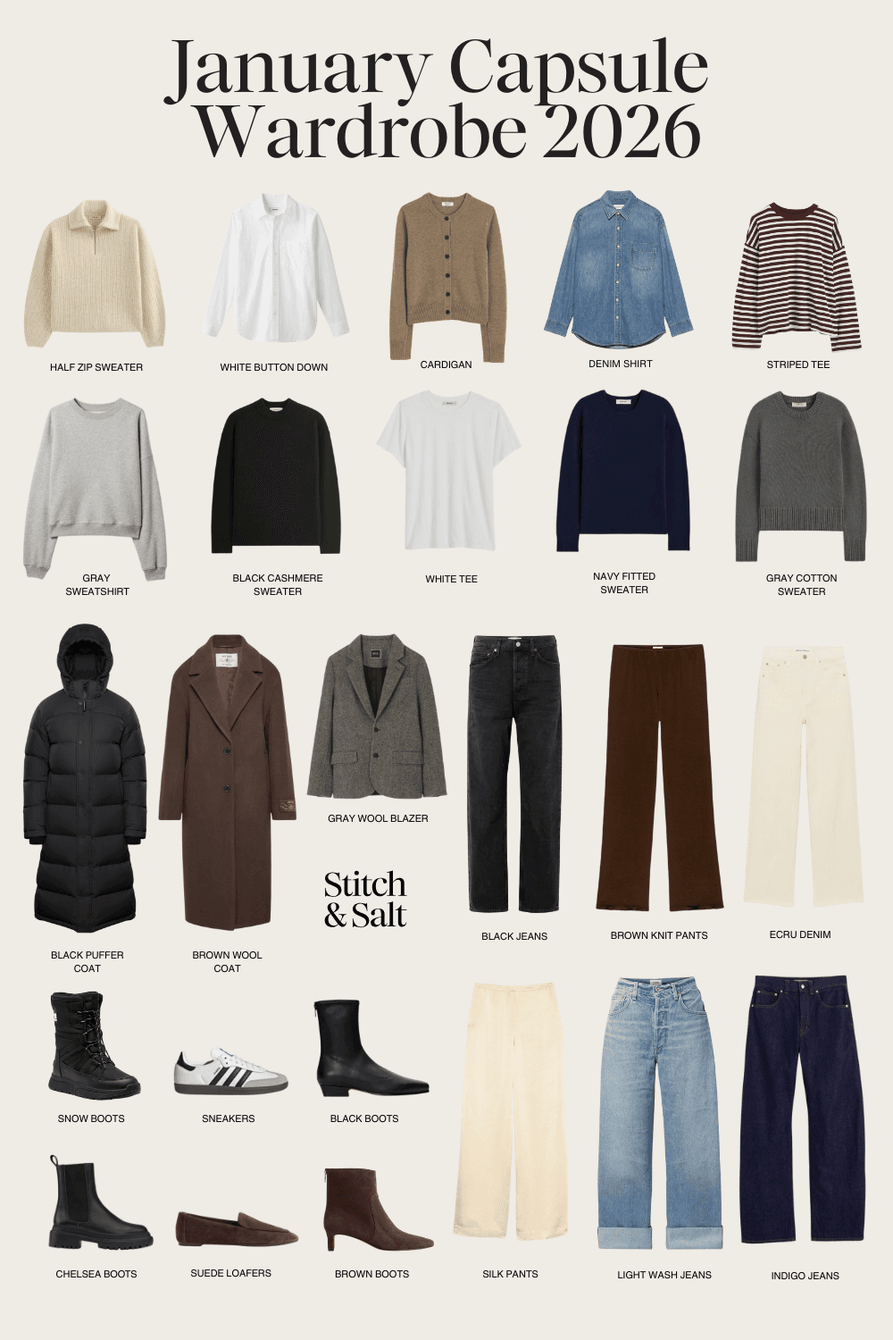 Winter Capsule Wardrobe 2026: January
