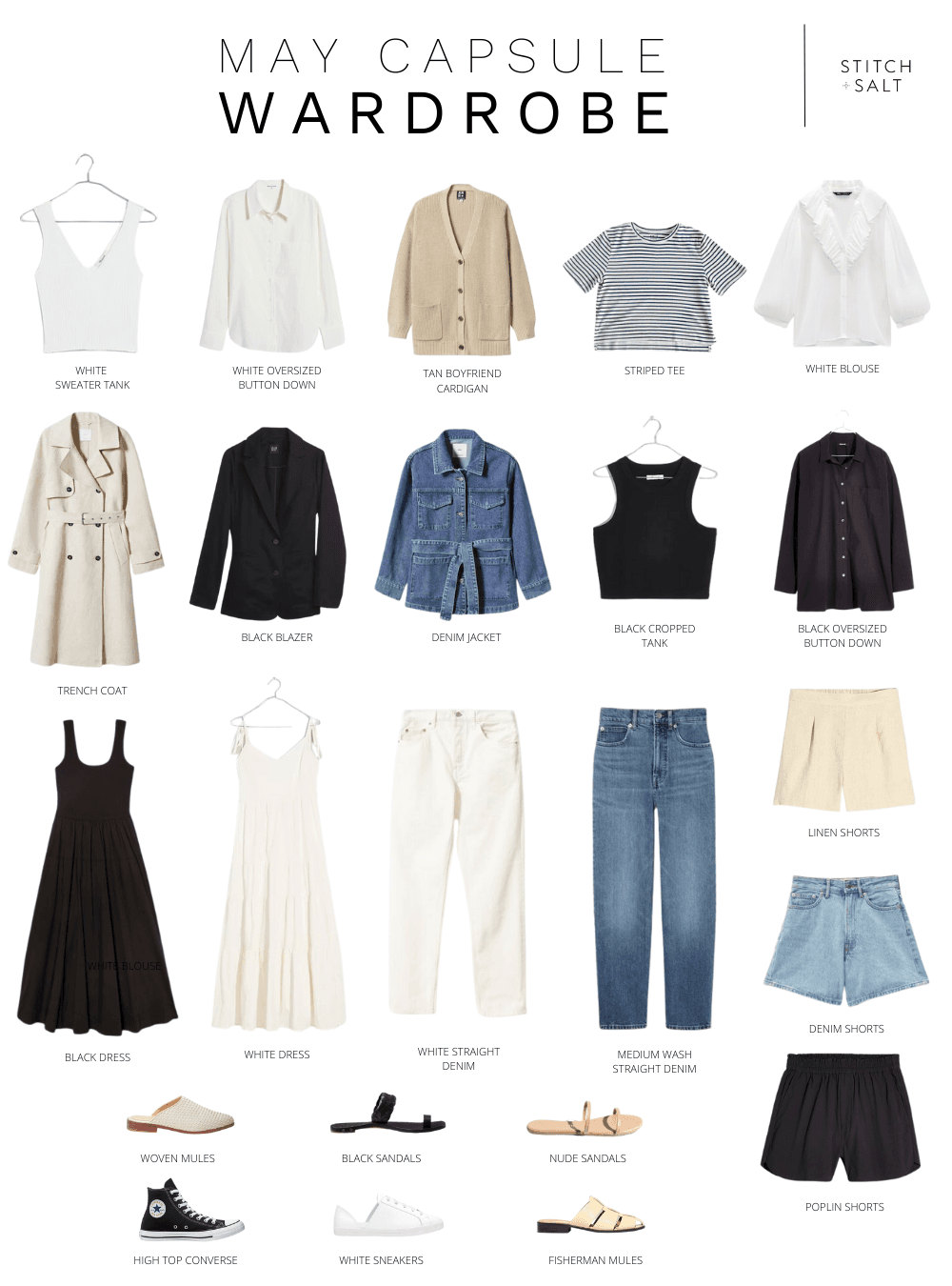 May Capsule Wardrobe + 30 Outfit Ideas