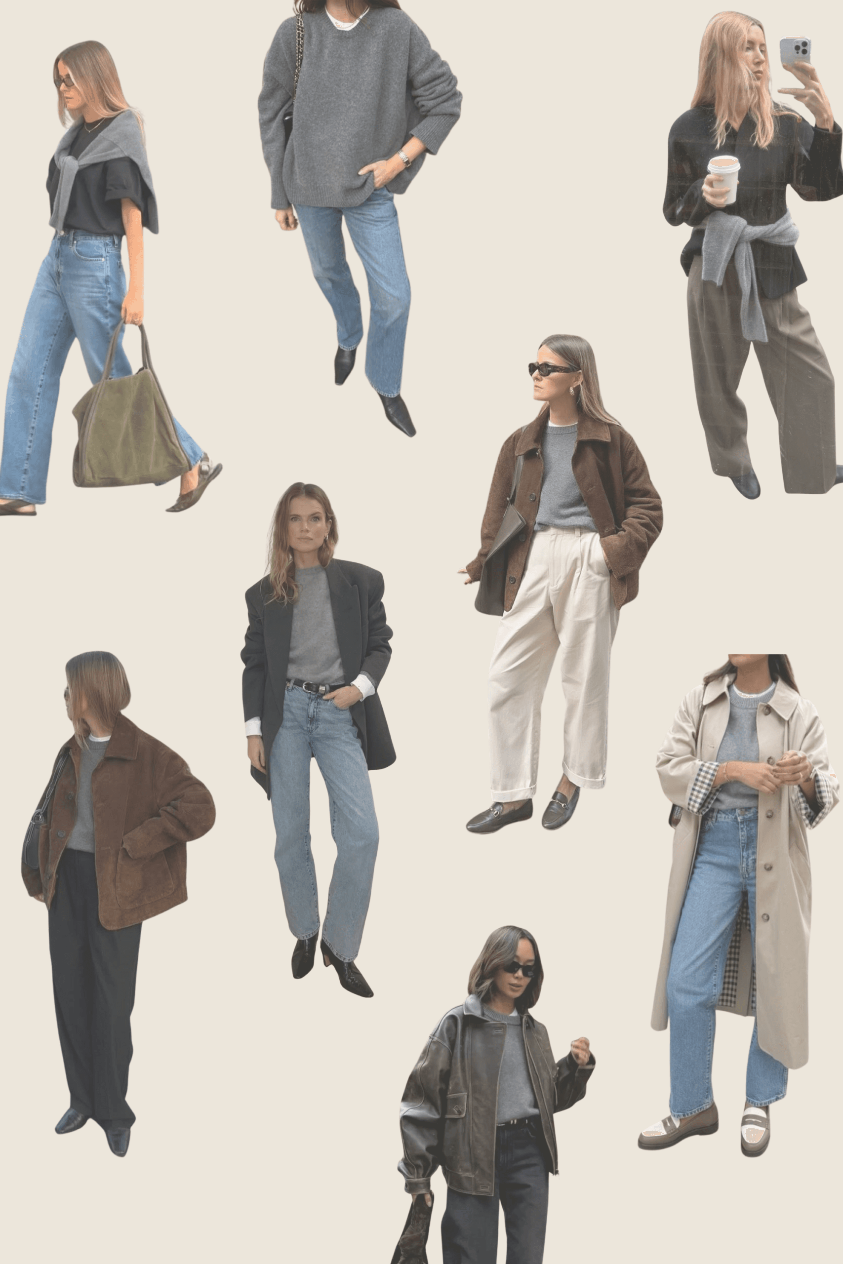 Gray Sweater Outfits For Spring