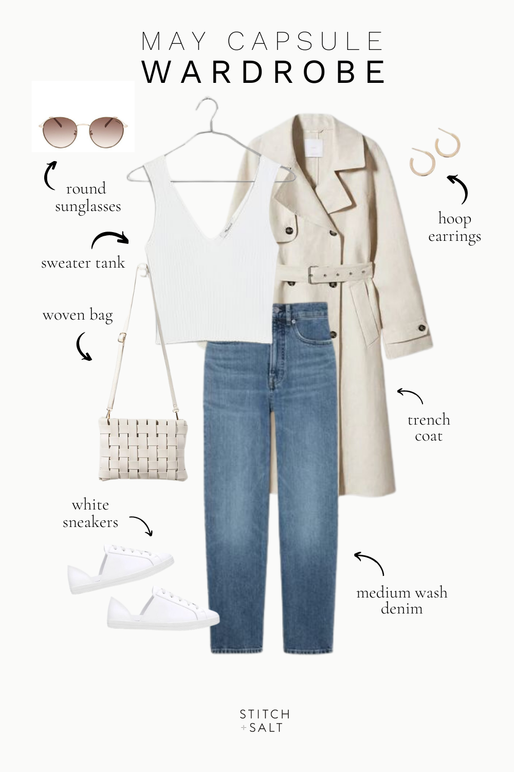 May Capsule Wardrobe + 30 Outfit Ideas - Stitch & Salt
