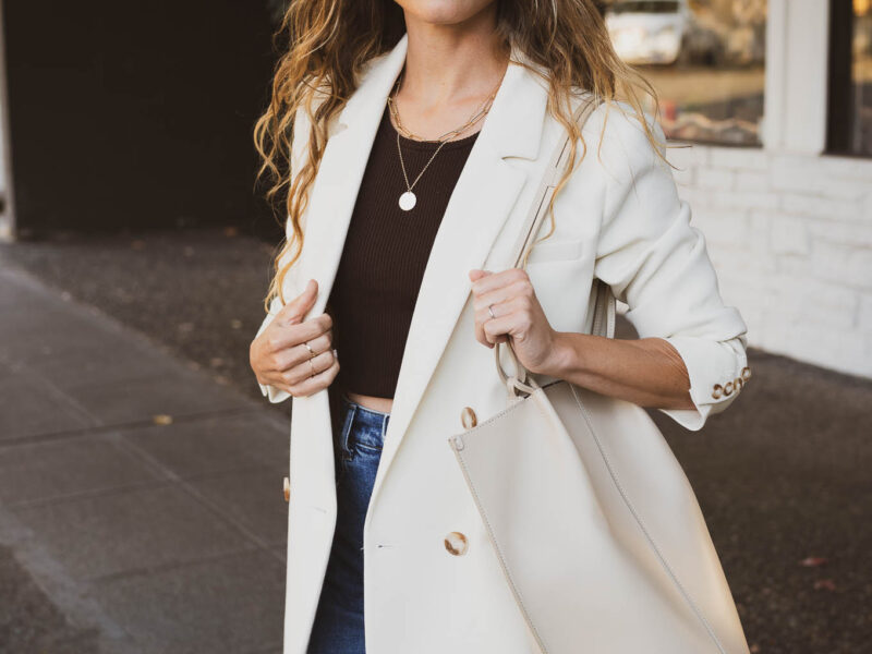 Contrast Oversized Button Down