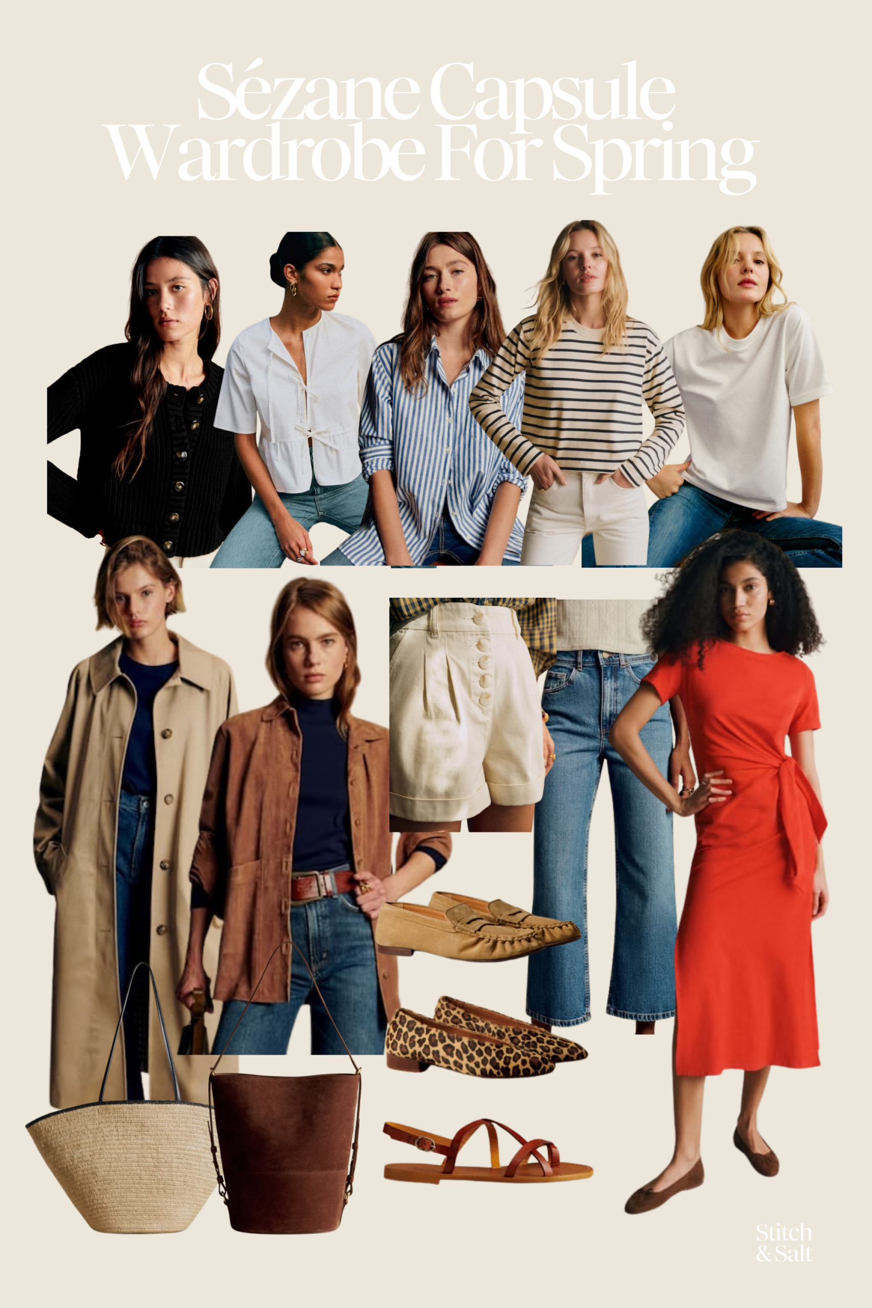 Sézane capsule wardrobe for spring